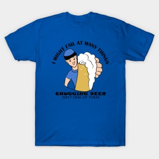 Funny Chugging Beer Drinking Party T-Shirt